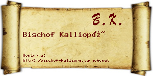 Bischof Kalliopé névjegykártya